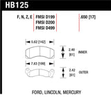 Hawk HPS Street Brake Pads - HB125F.650