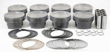 Mahle MS Piston Set Ford 285ci 3.581in Bore 3.543stk 5.933in Rod .866 Pin -16cc 9.5 CR Set of 8 - 930256082