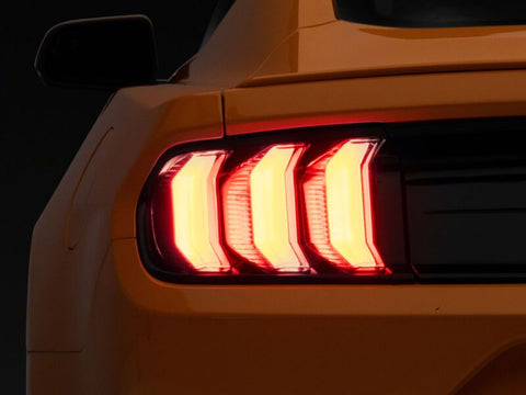 Raxiom 15-23 Ford Mustang Euro Style LED Tail Lights- Gloss Black Housing- Red Lens - 412123