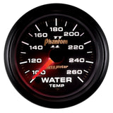 Autometer Phantom II 52mm Full Sweep Electronic 100-260 Deg F Water Temperature Gauge - 7555