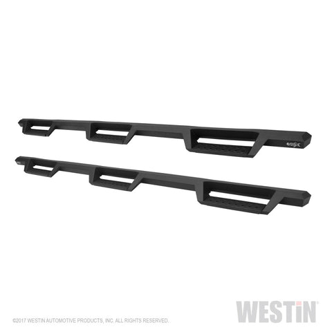Westin/HDX 07-19 Chevy Silv 2500/3500 Crew (8ft) (Excl Dually) Drop WTW Nerf Step Bars - Blk - 56-534585