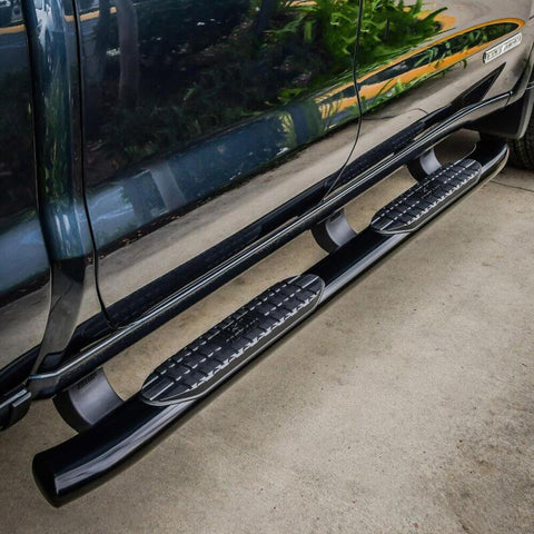 Westin 19-20 Chevrolet Silverado/GMC Sierra 1500 Double Cab PRO TRAXX 5 Oval Nerf Step Bars - Black - 21-54125
