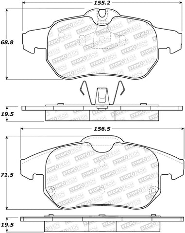StopTech Street Brake Pads - 308.09720