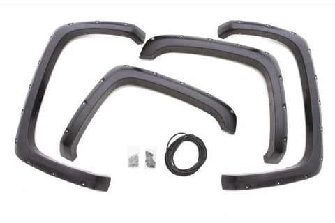 Lund 14-17 Toyota Tundra RX-Rivet Style Textured Elite Series Fender Flares - Black (2 Pc.) - RX607TA