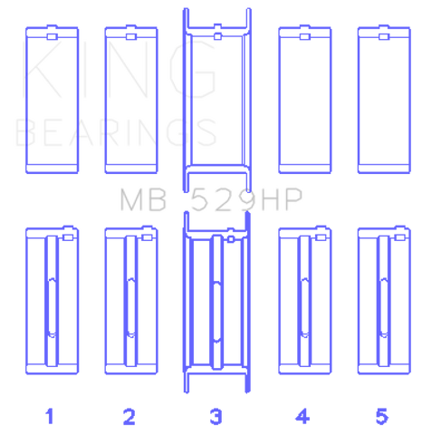 King Performance Ford 302 Main Race Bearing Set - MB529HP