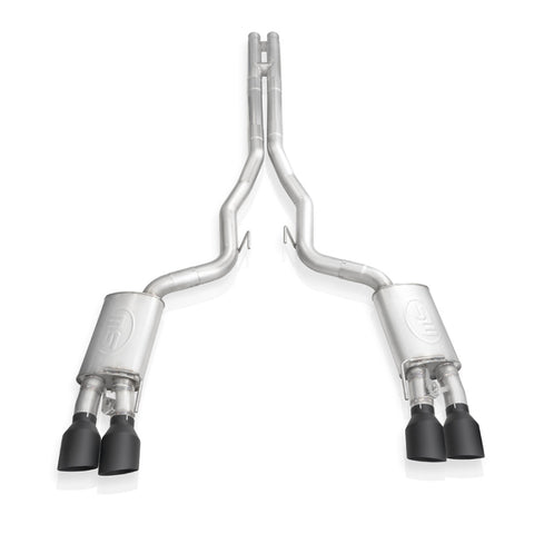 Stainless Works 2020 Ford GT500 Redline Catback H-Pipe Exhaust Factory Connect - Black Tips - GT500CBHFCRB