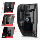 ANZO 19-22 Ford Ranger Full LED Taillights w/ Lightbar Sequential Signal Black Housing/Clear Lens - 311446