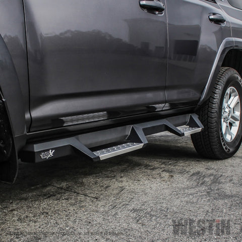 Westin 10-17 Toyota 4Runner Trail Edition (Excl. Ltd) HDX Stainless Drop Nerf Step Bars - Tex. Blk - 56-138352