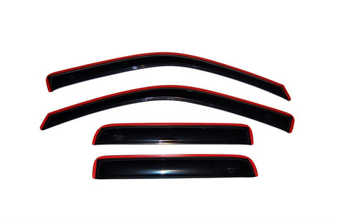 AVS 04-12 Chevy Colorado Crew Cab Ventvisor In-Channel Front & Rear Window Deflectors 4pc - Smoke - 194133