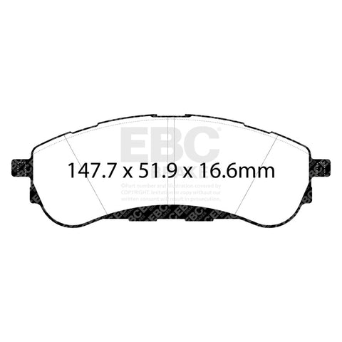 EBC 2019+ Ford Ranger 2WD 2.3T Ultimax Rear Brake Pads - UD2208