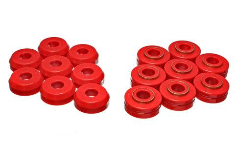 Energy Suspension Ford Bronco Body Mount Set - Red - 4.4101R