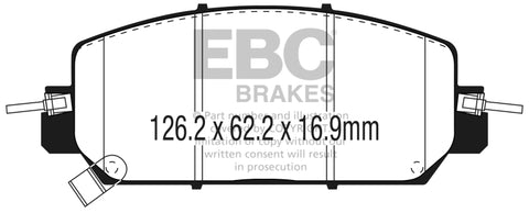 EBC 2017+ Honda Clarity Fuel Cell Greenstuff Front Brake Pads - DP23084