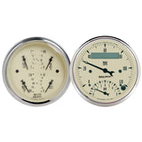 AutoMeter Gauge Kit 2 Pc. Quad & Tach/Speedo 3-3/8in. Antique Beige - 1820