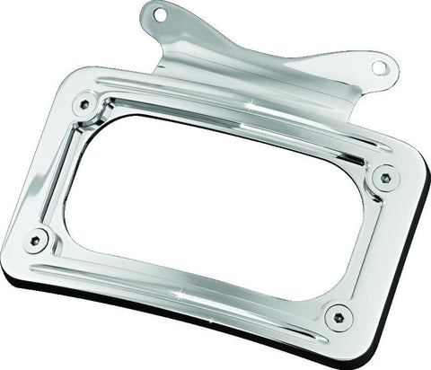 Kuryakyn Curved License Plate Mount Chrome - 3157