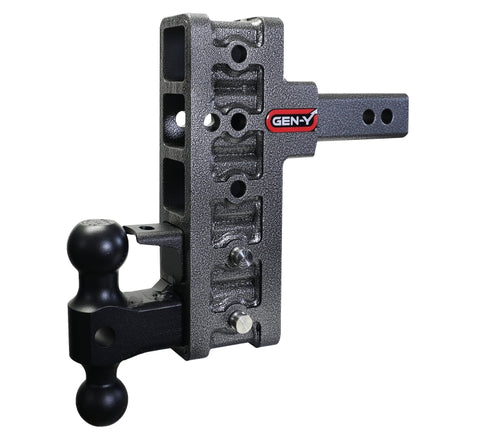 Gen-Y Mega Duty 2in Offset Shank 7.5in Drop 2K TW 10K Hitch w/GH-031 Dual-Ball/GH-032 Pintle Lock - GH-425