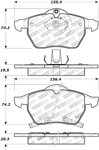 StopTech Street Touring Brake Pads - 308.08190