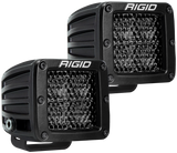 Rigid Industries D Series PRO Midnight Edition - Spot - Diffused - Pair - 202513BLK