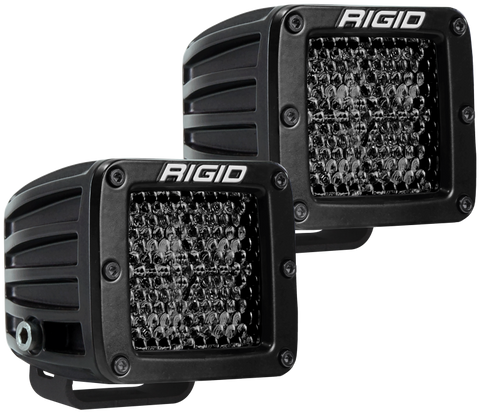 Rigid Industries D Series PRO Midnight Edition - Spot - Diffused - Pair - 202513BLK