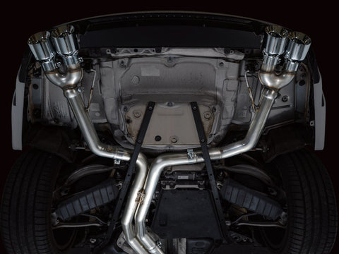 AWE Tuning 19-23 Audi C8 S6/S7 2.9T V6 AWD Track Edition Exhaust - Chrome Silver Tips - 3020-42101