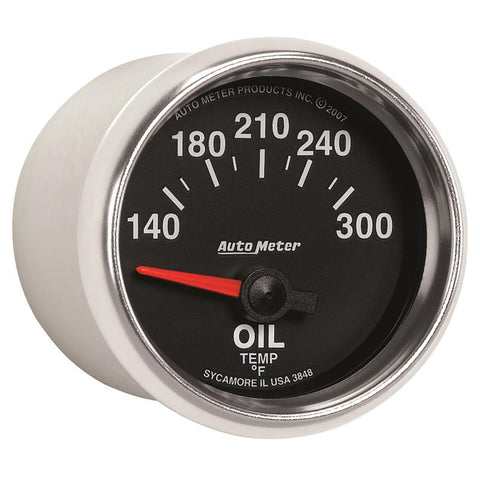 Autometer GS 52mm 140-300 Deg F Short Sweep Electronic Oil Temperature Gauge - 3848