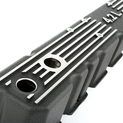 Omix Black Aluminum Valve Cover Kit 4.2L 81-86 CJ - 17401.21