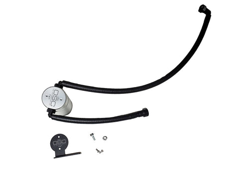 J&L 20-23 Chevrolet Corvette 6.2L LT2 Targa Top Passenger Side Oil Separator 3.0 - Clear Anodize - 3088P-C