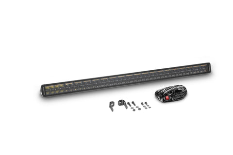 Go Rhino Xplor Blackout Combo Series Dbl Row LED Light Bar w/Amber (Side/Track Mount) 40in. - Blk - 754004012CDS