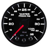 Autometer Spek-Pro - Nascar 2-1/16in Water Press 0- 35 psi Bfb Sp - P543328-N1