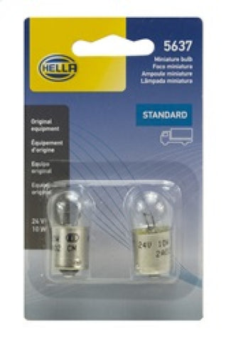 Hella Bulb 5637 24V 10W Ba15S B6 (2) - 5637TB