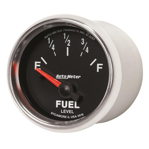AutoMeter Gauge Fuel Level 2-1/16in. 240 Ohm(e) to 33 Ohm(f) Elec Gs - 3816