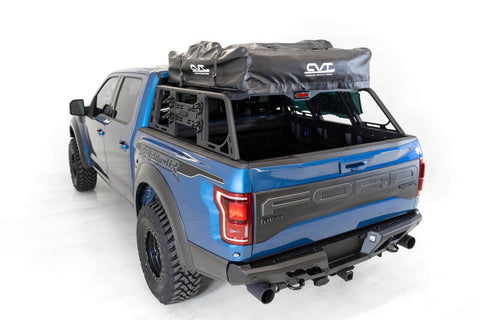 Addictive Desert Designs 2015+ Ford F-150 Overlander Chase Rack w/ 3rd Brake Light - Hammer Black - C118822000103