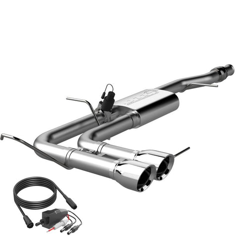 QTP 14-18 Chevy Silverado 1500 4.8L/5.3L EC/CC SB 304SS Screamer Cat-Back Side Exit w/4.5in Tips - 410014