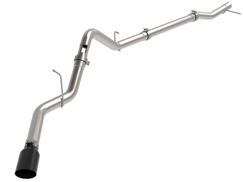 aFe 23-23 GM Trucks L6-3.0L (td) LZ0 Large Bore-HD 3 IN 409 SS Back Exhaust System w/Black Tip - 49-44144-B