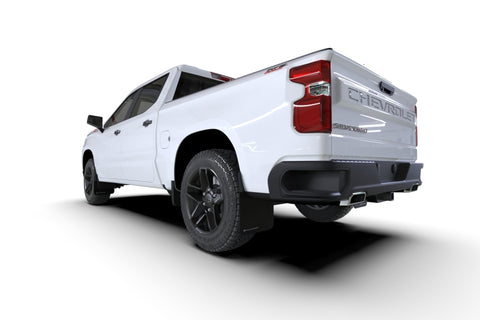 Rally Armor 19-26 Gen 4 Chevy Silverado 1500 Black UR Mud Flap White Logo - MF121-UR-BLK-WH
