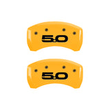 MGP Rear set 2 Caliper Covers Engraved Rear 2015/50 Yellow finish black ch - 10203RM52YL