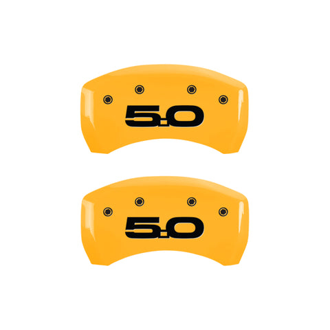 MGP Rear set 2 Caliper Covers Engraved Rear 2015/50 Yellow finish black ch - 10203RM52YL