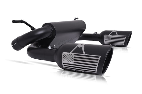 Gibson 07-10 Jeep Wrangler JK X 3.8L 2.5in Patriot Series Axle-Back Dual Split Exhaust - Blk Ceramic - 70-0001