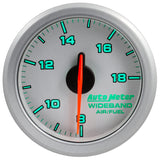 Autometer Airdrive 2-1/6in Wideband Air / Fuel Gauge 10:1-17:1 ARF Range - Silver - 9178-UL