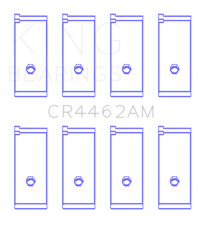 King Engine Bearings Honda Civic 1170Cc (Size +0.25mm) Connecting Rod Bearing Set - CR4462AM0.25