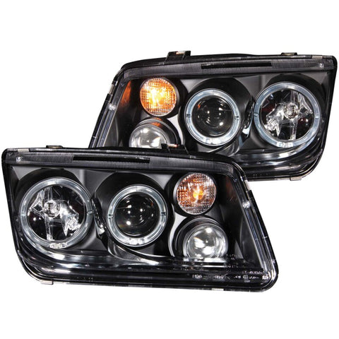 ANZO 1999-2005 Volkswagen Jetta Projector Headlights w/ Halo Black (CCFL) - 121369