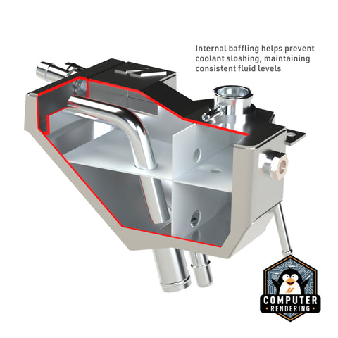 Mishimoto 11+ Ford 6.7L Powerstroke Secondary Expansion Tank - Natural - MMRT-F2D-11SN
