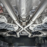 Stainless Works 2018 Jeep TrackHawk 6.2L 3in Catback System X-Pipe Turbo S-Tube Muffler Stock Exit - JEEP1862CB-S