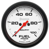 Autometer Phantom 2-5/8in 0-100 PSI Fuel Pressure Gauge - 5863
