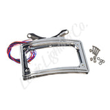 Letric Lighting 09-13 Road King Perfect Plate Light Chrome Curved License Plate Frame - LLC-CPPL-C4