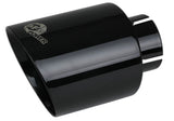 aFe Takeda 409 SS Clamp-On Exhaust Tip 2.5in. Inlet / 4.5in. Outlet / 7in. L - Black - 49T25454-B071