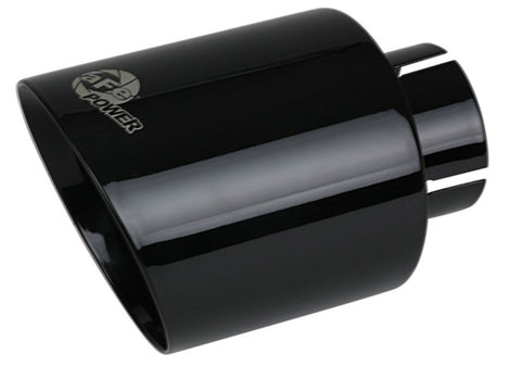 aFe Takeda 409 SS Clamp-On Exhaust Tip 2.5in. Inlet / 4.5in. Outlet / 7in. L - Black - 49T25454-B071