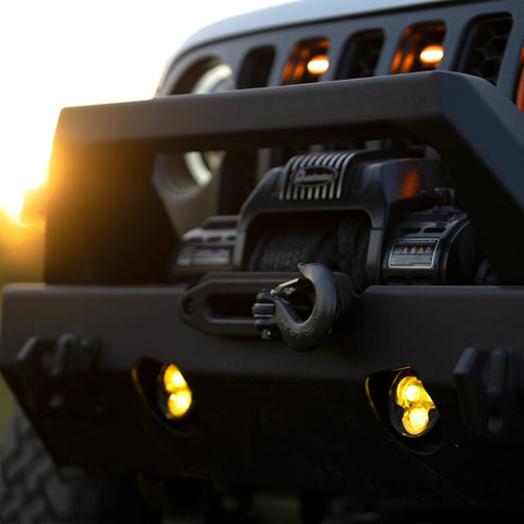 KC HiLiTES FLEX ERA 3 Dual Mode SAE Fog Lights - 2-Light Master Kit for Jeep Aftermarket Bumpers - 97147