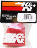 K&N Kawasaki / Yamaha / Sea Doo / Polaris Red Round Tapered Drycharger Filter Wrap 3in x4.5inx4in - 22-2040PR
