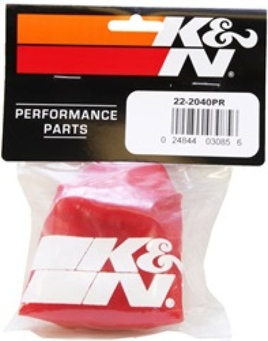 K&N Kawasaki / Yamaha / Sea Doo / Polaris Red Round Tapered Drycharger Filter Wrap 3in x4.5inx4in - 22-2040PR