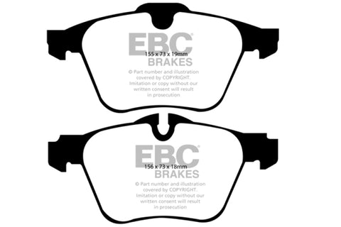 EBC 13-15 Jaguar XF 3.0L Supercharged Bluestuff Front Brake Pads - DP51912NDX